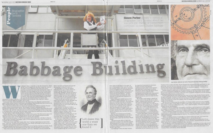 Lucy at the Charles Babbage Building, Plymouth University